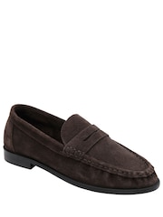 Ravel Brown Suede Loafers - Image 1 of 4