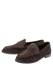 Ravel Brown Suede Loafers - Image 2 of 4