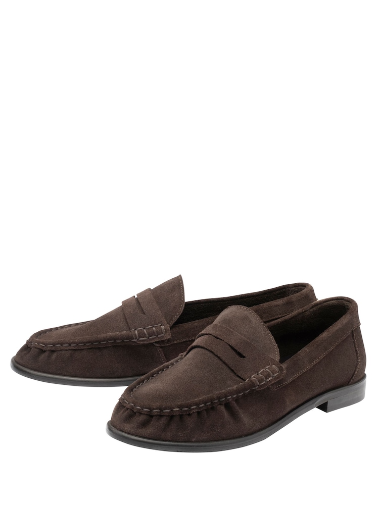 Ravel Brown Suede Loafers - Image 2 of 4 Ravel Brown Suede Loafers - Image 2 of 4