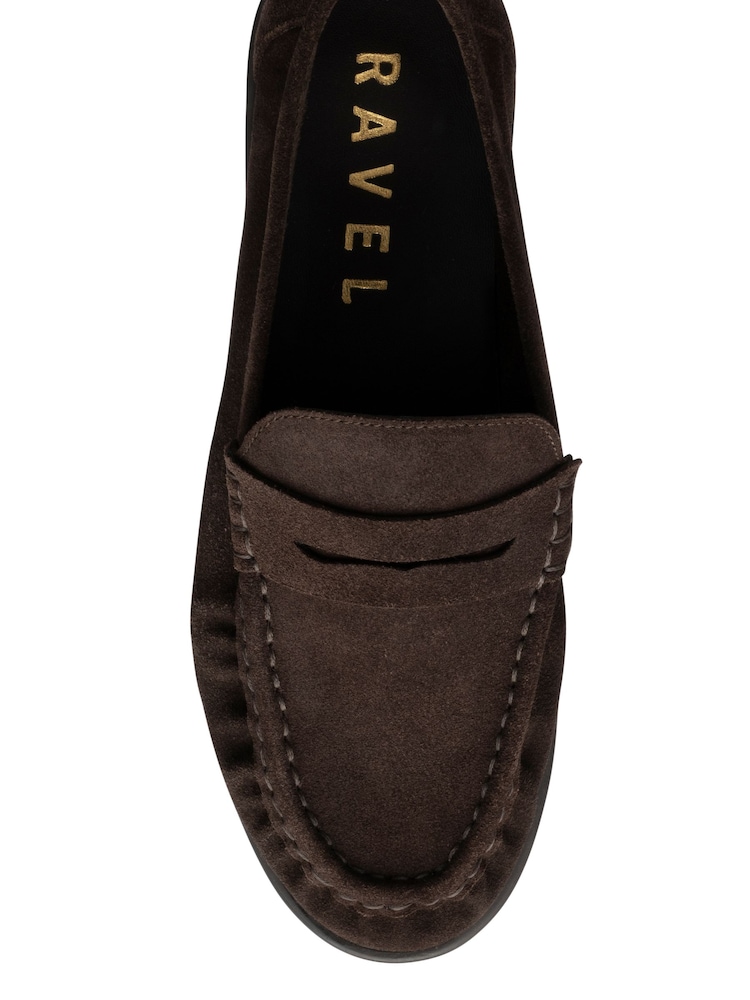 Ravel Brown Suede Loafers - Image 4 of 4 Ravel Brown Suede Loafers - Image 4 of 4