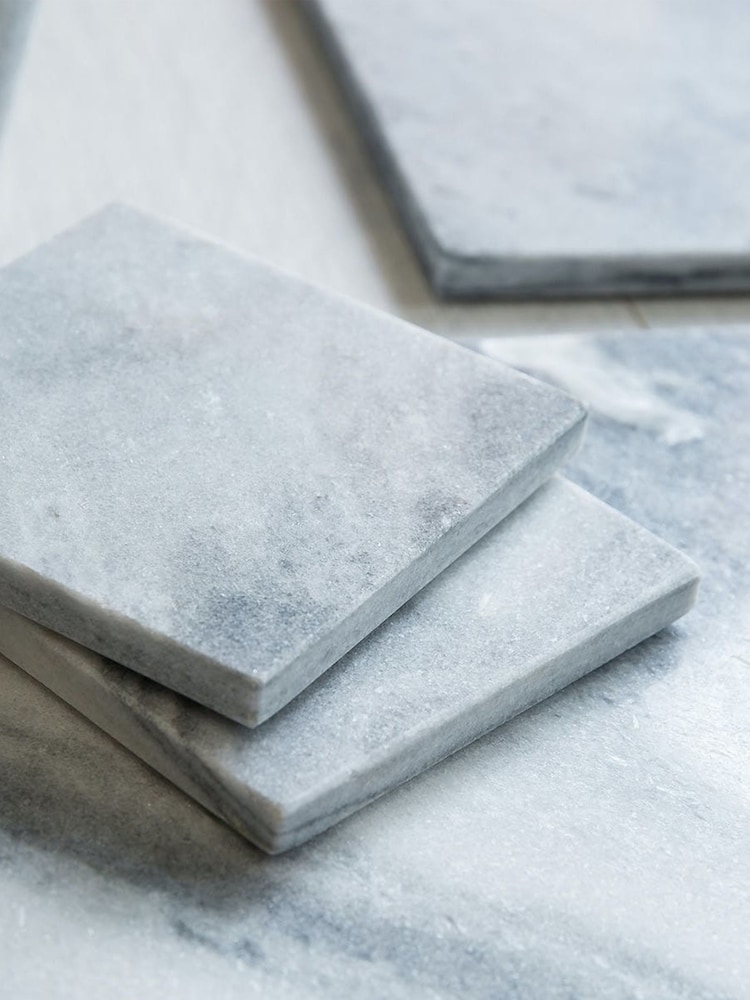 Set of 4 Grey Marble Coasters - Image 1 of 3