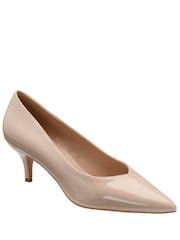 Ravel Nude Patent Kitten-Heel Court Shoes - Image 1 of 4