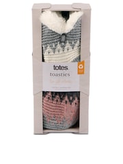Totes Multi Ladies Crop Chenille Knitted Slipper Socks - Image 4 of 5