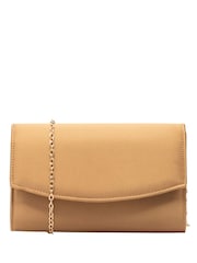 Ravel Gold Clutch Bag with Chain - Image 1 of 4