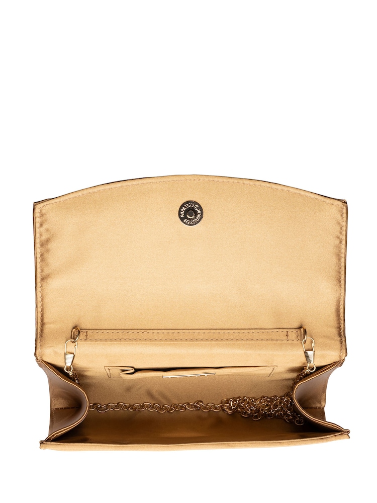 Ravel Gold Clutch Bag with Chain - Image 4 of 4 Ravel Gold Clutch Bag with Chain - Image 4 of 4