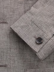 Brown Textured Linen Blend Chore Jacket - Image 8 of 10