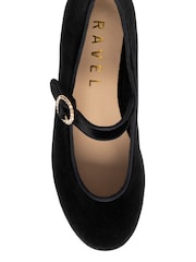 Ravel Black Velvet Flat Shoes - Image 4 of 4