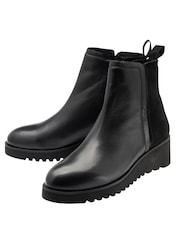 Ravel Black Leather Chelsea Boots - Image 2 of 4