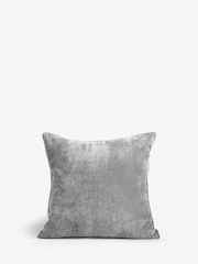Mid Grey 59 x 59cm Soft Velour Cushion - Image 5 of 6