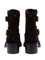 Ravel Brown Suede Zip-Up Ankle Boots - Image 3 of 4