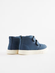 Navy Blue With Off White Sole Wide Fit (G) Warm Lined Touch Fastening Boots - Image 3 of 5