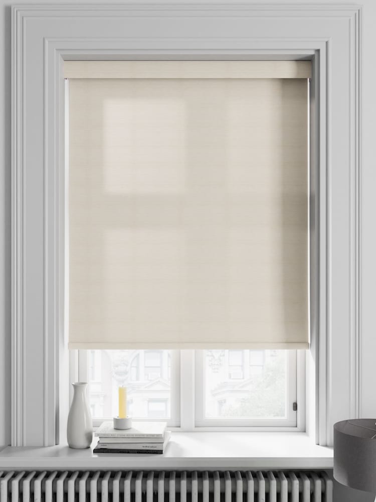 Ivory Natural Roxie Made To Measure Roller Blind - Image 1 of 5