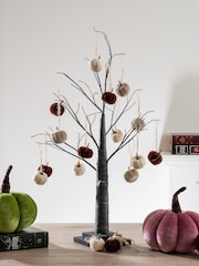 Scottish Everlastings Ltd Brown Hanging Velvet Pumpkins Set - Image 1 of 3