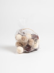 Scottish Everlastings Ltd Brown Hanging Velvet Pumpkins Set - Image 2 of 3