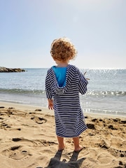 JoJo Maman Bébé Blue Toucan Towelling Hooded Poncho - Image 2 of 6