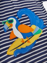 JoJo Maman Bébé Blue Toucan Towelling Hooded Poncho - Image 5 of 6