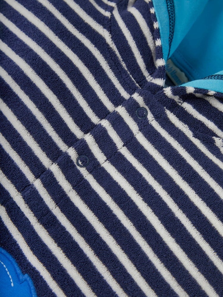 JoJo Maman Bébé Blue Toucan Towelling Hooded Poncho - Image 6 of 6