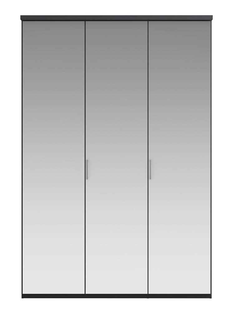 Wiemann Peyton Graphite Mirror Semi Fitted Triple Wardrobe - Image 2 of 6