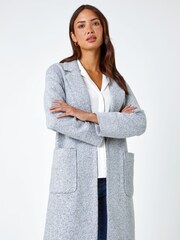 Roman Grey Soft Touch Longline Cardigan - Image 1 of 5