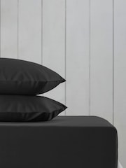Black Cotton Rich Deep Fitted Sheet - Image 1 of 2
