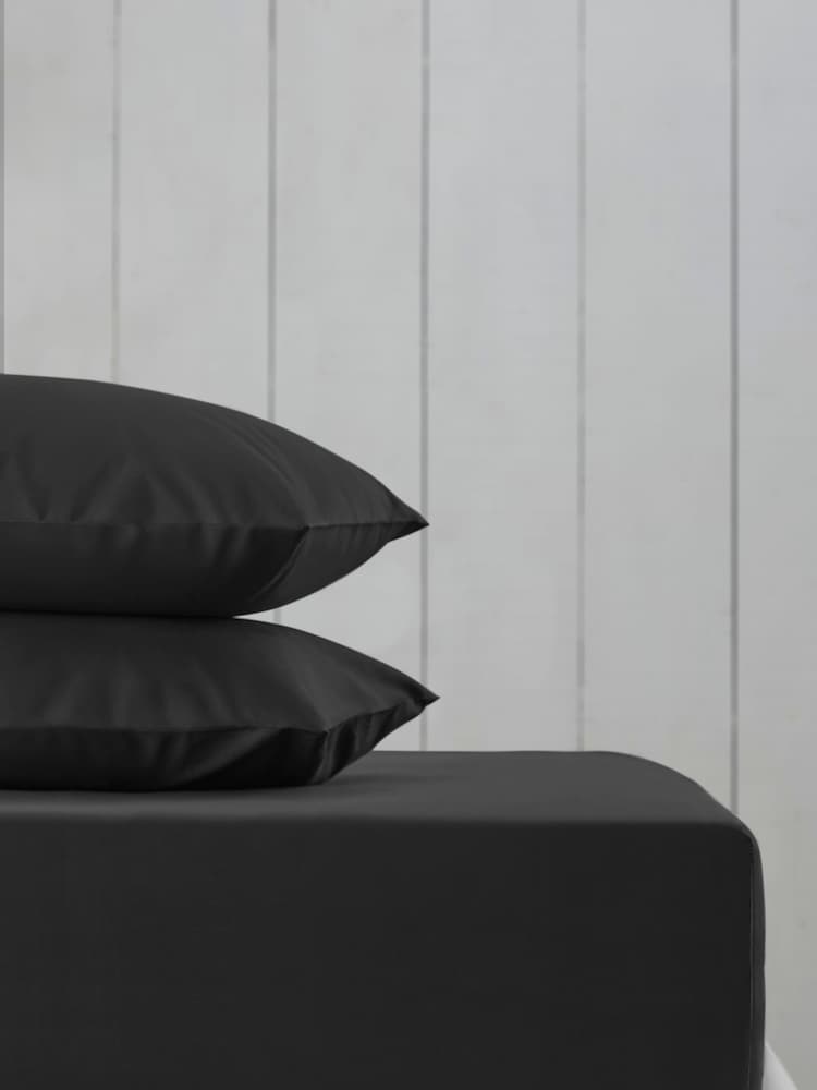 Black Cotton Rich Deep Fitted Sheet - Image 1 of 2