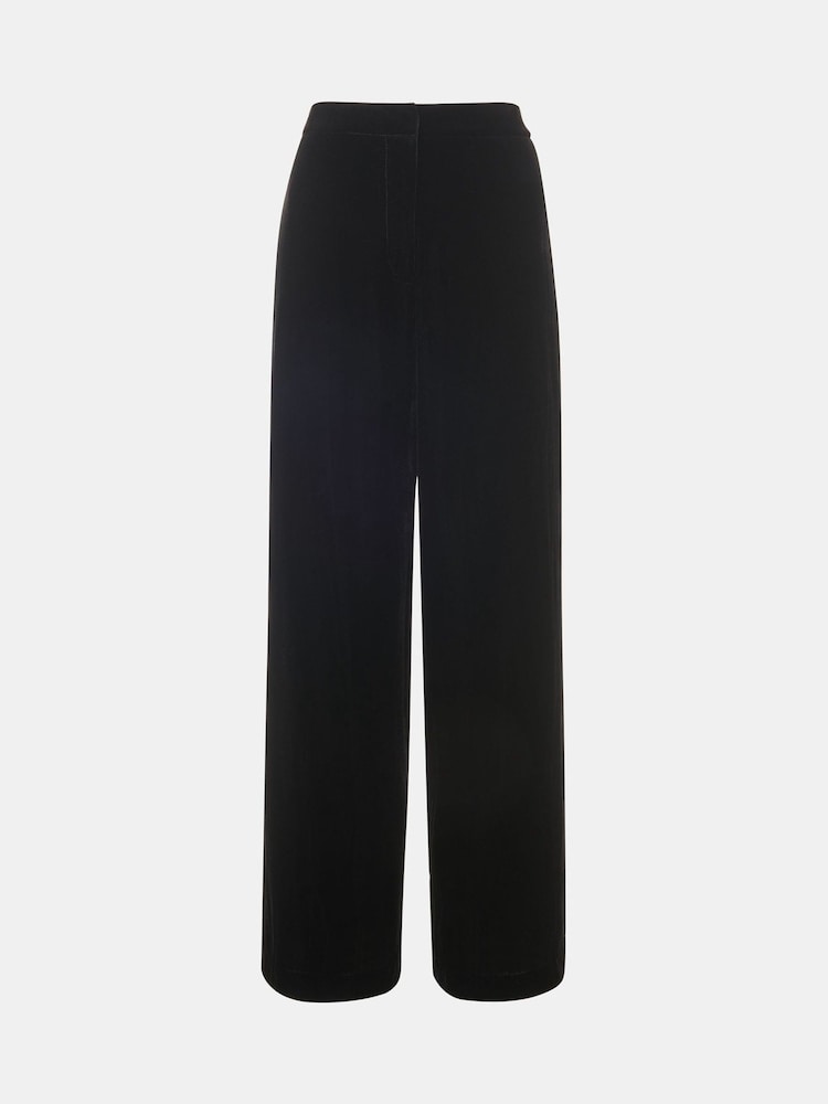 Whistles Full Length Velvet Black Trousers - Image 5 of 5