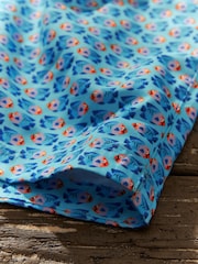 Turquoise Mini Fish Printed Swim Shorts - Image 9 of 11