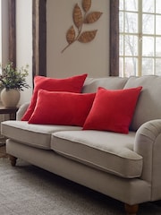 Red 59 x 59cm Soft Velour Cushion - Image 2 of 5