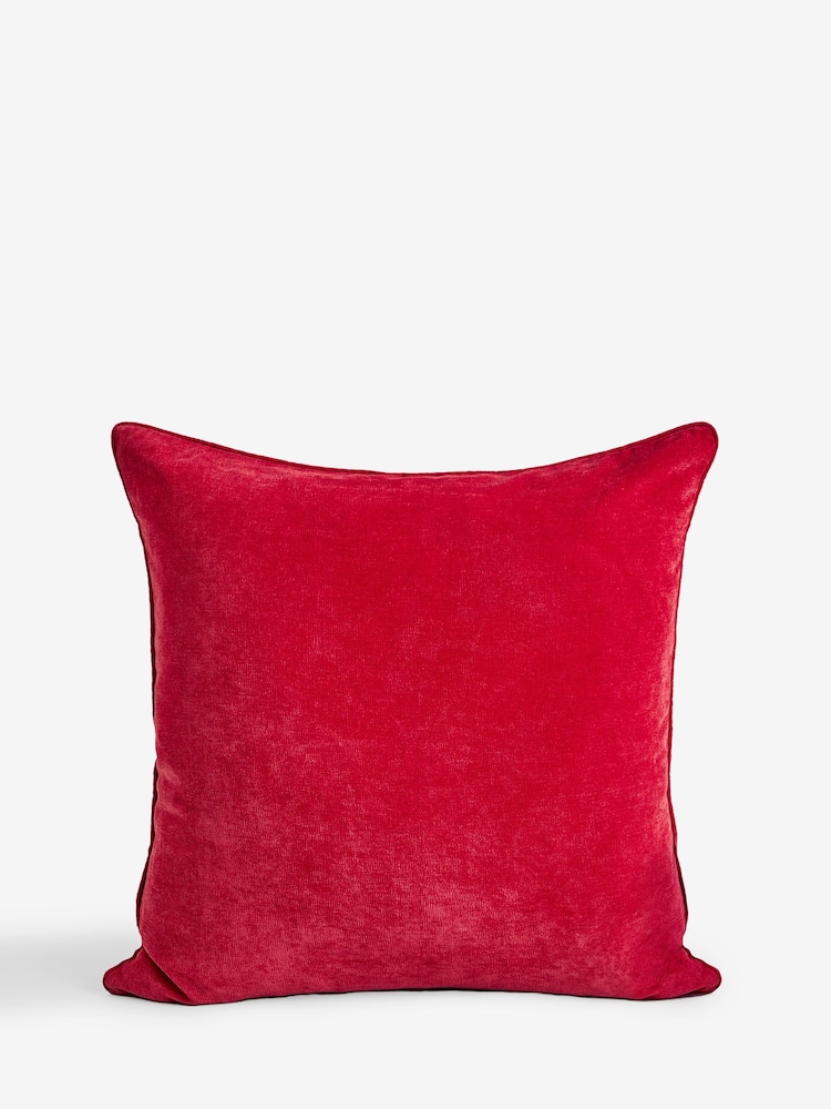 Red 59 x 59cm Soft Velour Cushion - Image 3 of 5