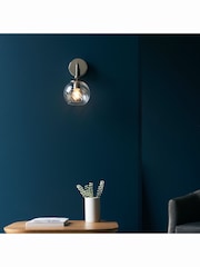 Gallery Home Bright Nickel Lexi Wall Light - Image 1 of 6