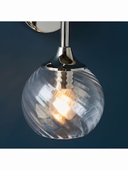 Gallery Home Bright Nickel Lexi Wall Light - Image 3 of 6