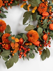 Scottish Everlastings Ltd Orange Pumpkin Wreath - Image 3 of 3