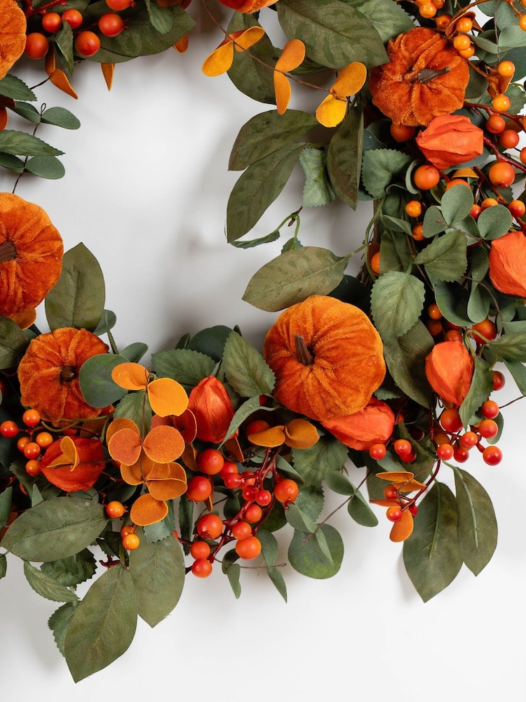 Scottish Everlastings Ltd Orange Pumpkin Wreath - Image 3 of 3