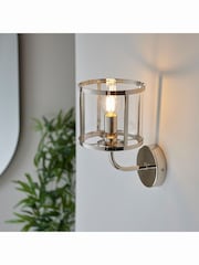 Gallery Home Bright Nickel Vernon 1 Bulb Wall Light - Image 2 of 4