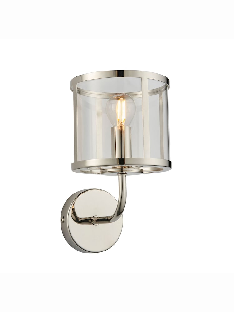 Gallery Home Bright Nickel Vernon 1 Bulb Wall Light - Image 4 of 4