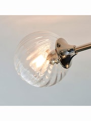 Gallery Home Bright Nickel Lexi 6 Bulb Ceiling Light - Image 4 of 8