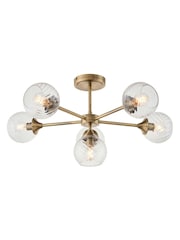 Gallery Home Antique Brass Lexi 6 Bulb Ceiling Light - Image 5 of 6