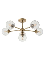 Gallery Home Antique Brass Lexi 6 Bulb Ceiling Light - Image 6 of 6