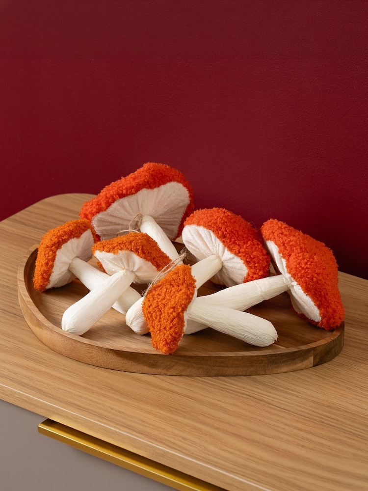 Scottish Everlastings Ltd Orange Hanging Toadstool Decorations with Twig Tree - Image 2 of 4 Scottish Everlastings Ltd Orange Hanging Toadstool Decorations with Twig Tree - Image 2 of 4