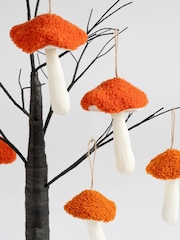 Scottish Everlastings Ltd Orange Hanging Toadstool Decorations with Twig Tree - Image 4 of 4