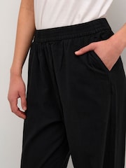 Kaffe Naya With Elastic Waist Casual 100% Cotton Trousers - Image 4 of 6