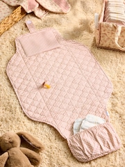 Pink Ditsy Floral Travel Baby Changing Mat - Image 1 of 6