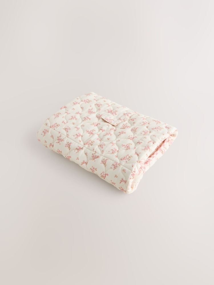 Pink Ditsy Floral Travel Baby Changing Mat - Image 2 of 6