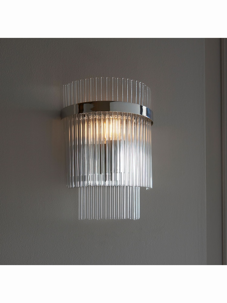 Gallery Home Bright Nickel Marston Wall Light - Image 1 of 5