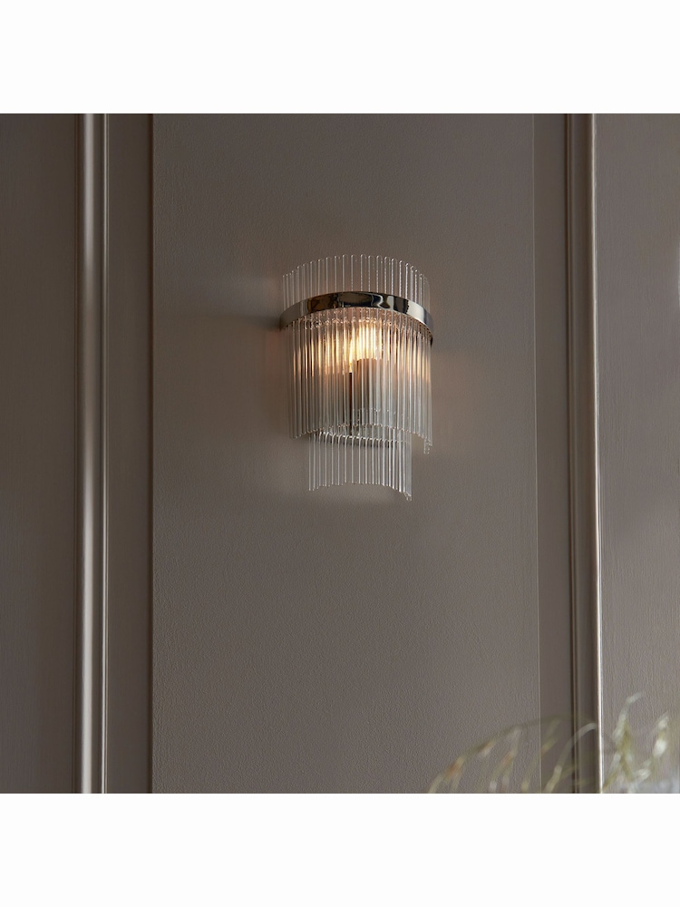 Gallery Home Bright Nickel Marston Wall Light - Image 2 of 5