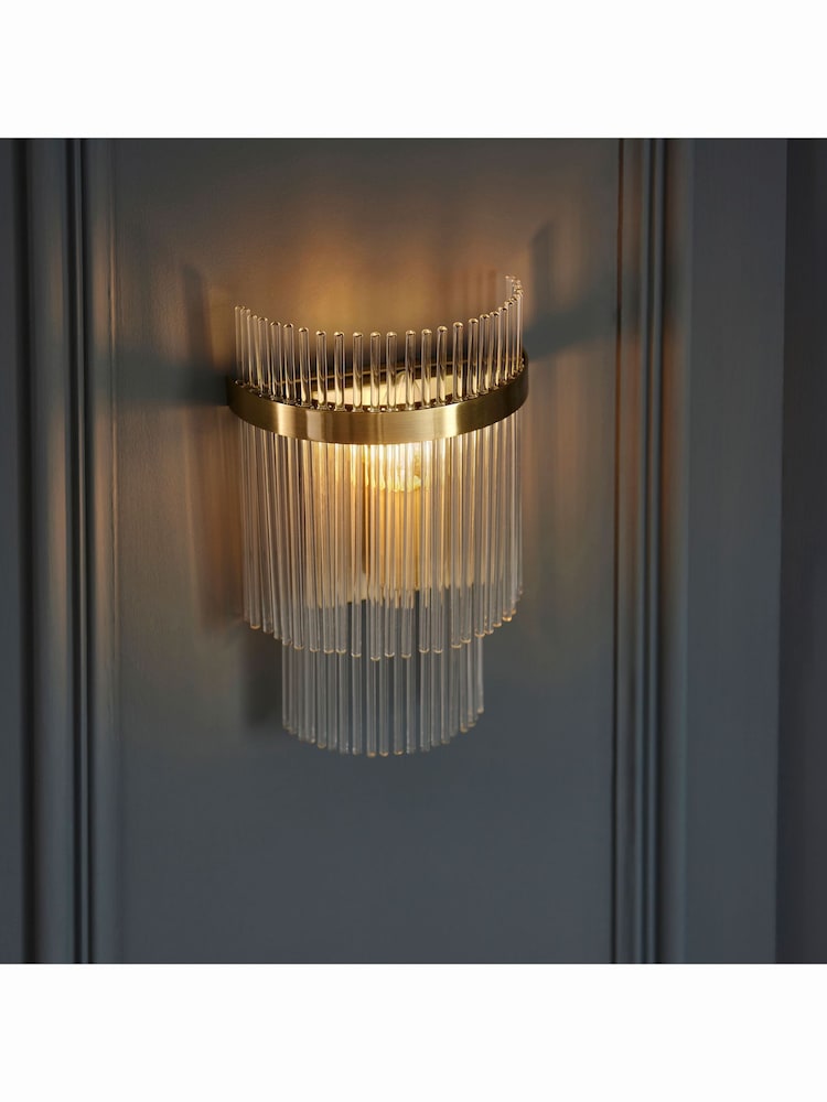 Gallery Home Antique Brass Marston Wall Light - Image 1 of 8