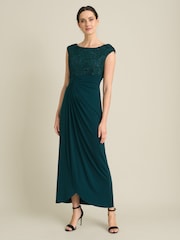 Gina Bacconi Jacy Embroidered Bodice Maxi Dress - 圖片 1/5