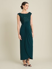 Gina Bacconi Jacy Embroidered Bodice Maxi Dress - 圖片 3/5