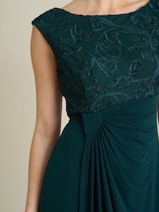 Gina Bacconi Jacy Embroidered Bodice Maxi Dress - 圖片 4/5