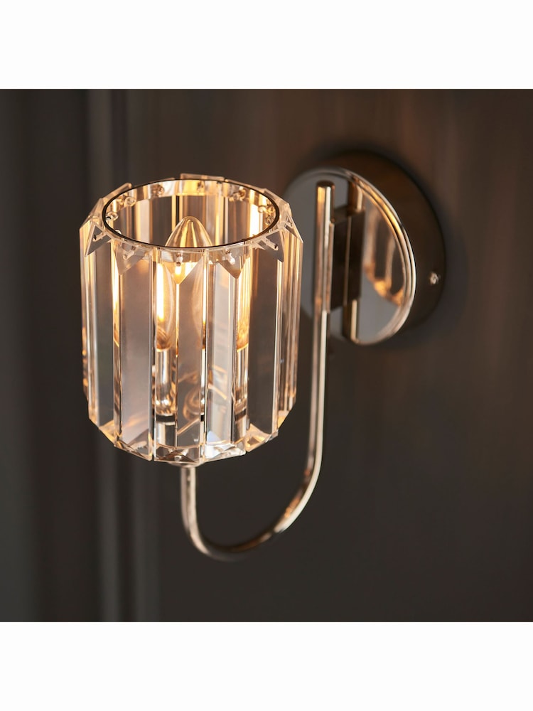 Gallery Home Bright Nickel Hove Wall Light - Image 1 of 4